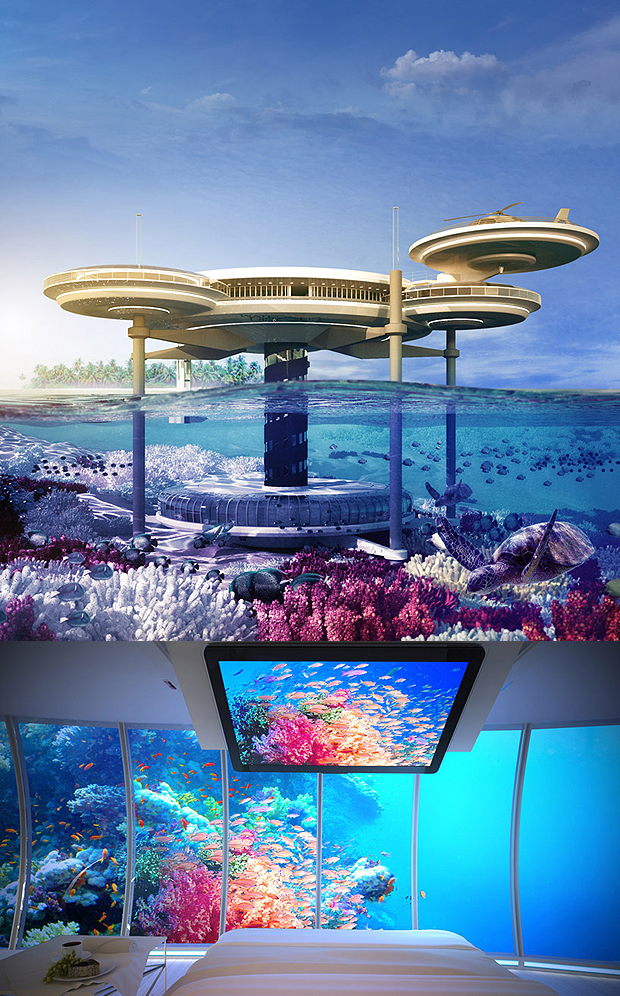 víz alatti szálloda (designboom.com)