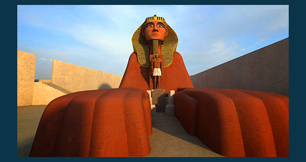 egyiptom - a gízai nagy szfinx színesben - színezd ki te is! - letölthető kifestő