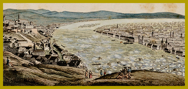 a pest-budai nagy árvíz 1838-ban -  árvizi plakát