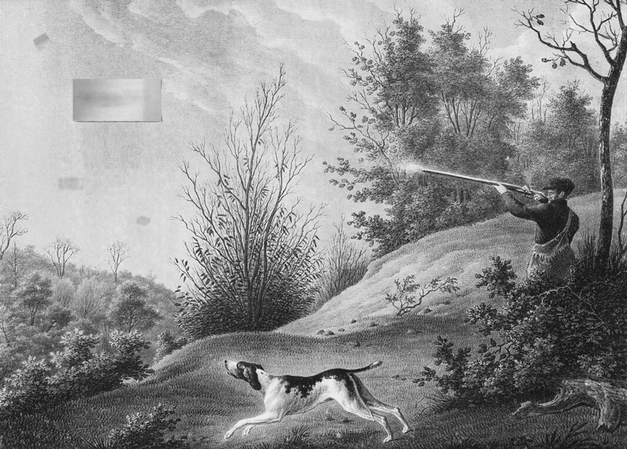 vadászat  - animált gif - az eredeti alkotás 1826-ban született