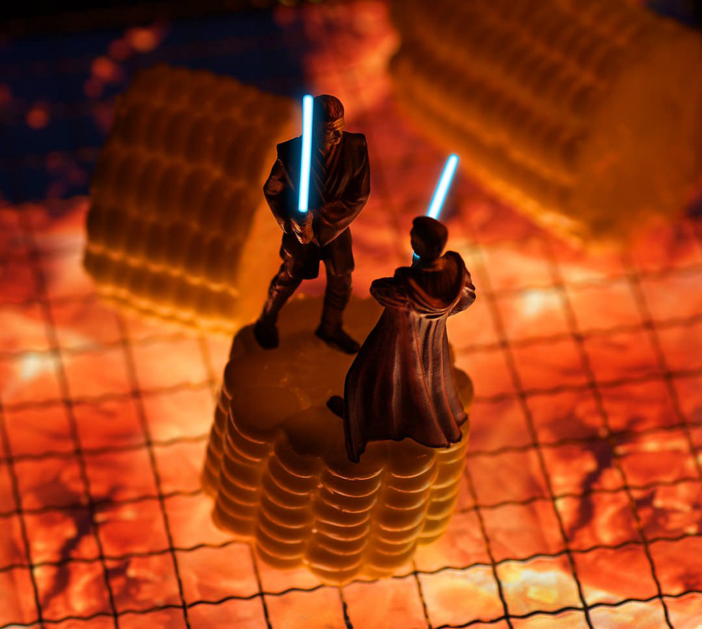 Anakin és Obi-wan kűzdelme - Starwars dioráma