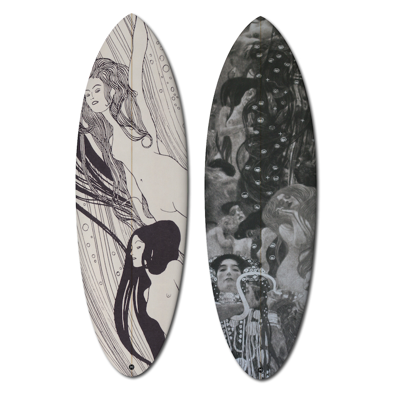 művészi szörfdeszkák - Gustav Klimt alkotásai alapján